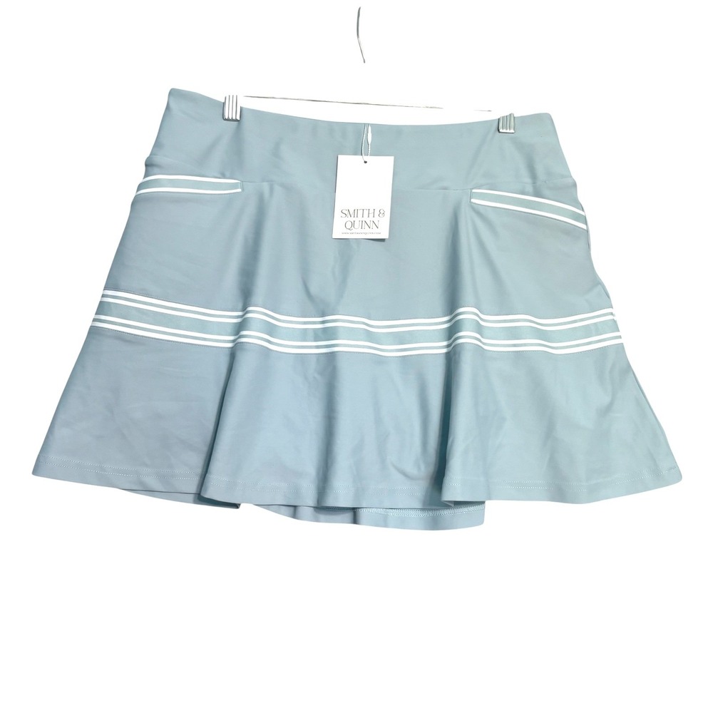Smith & Quinn Molly Trim Skort Women Large Dusty Blue Athletic Golf Tennis 15023